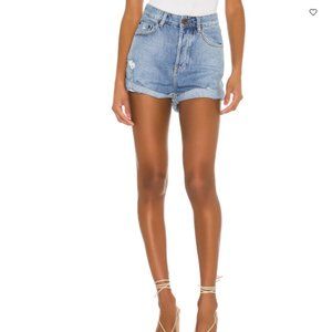 One Teaspoon Bandits High Waist Shorts, Pacifica